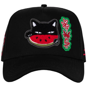 JC HATS WATERMELON CAT BLACK | SPACE CAPS
